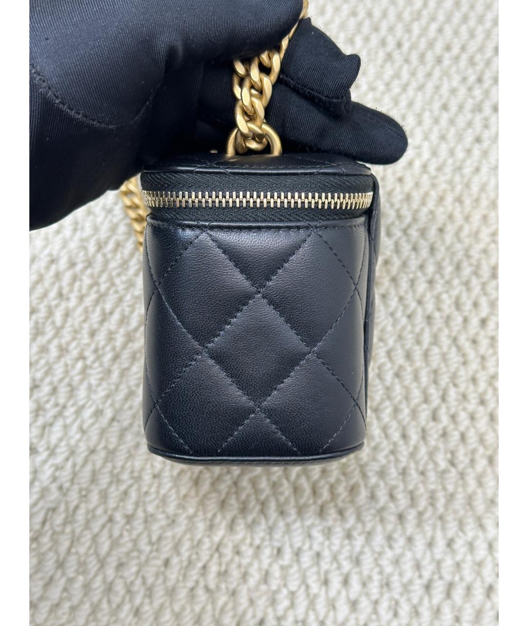 CHANEL Черная кожаная сумка через плечо, фото 4