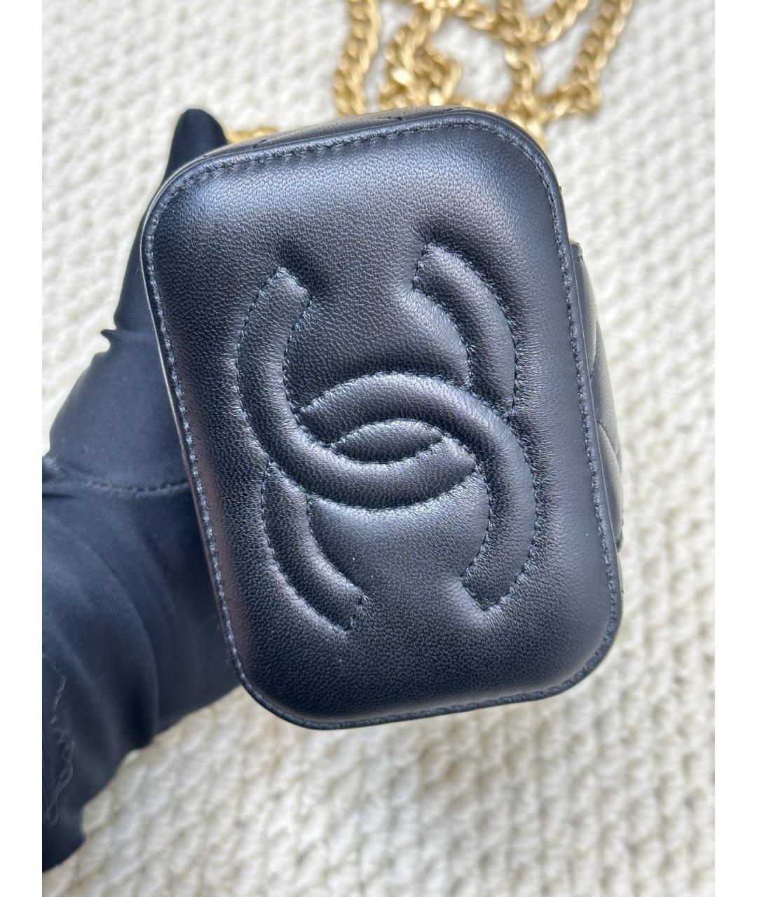 CHANEL Черная кожаная сумка через плечо, фото 3