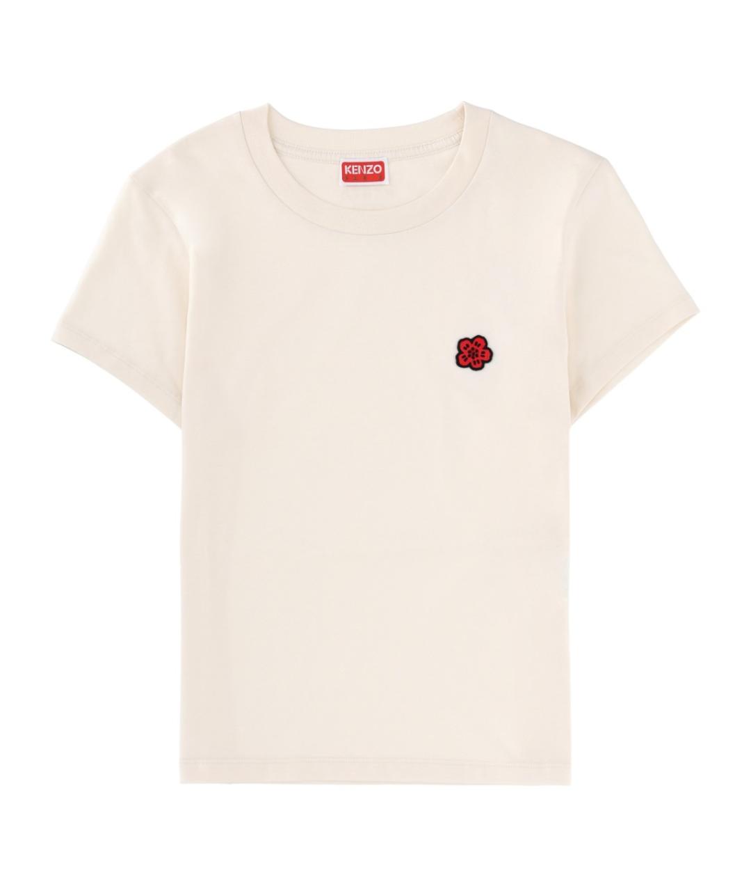 KENZO Розовая хлопковая футболка, фото 1