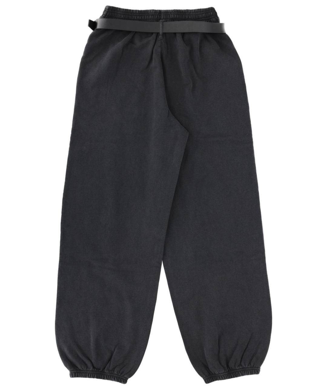 ALEXANDER WANG Черные хлопковые прямые брюки, фото 2