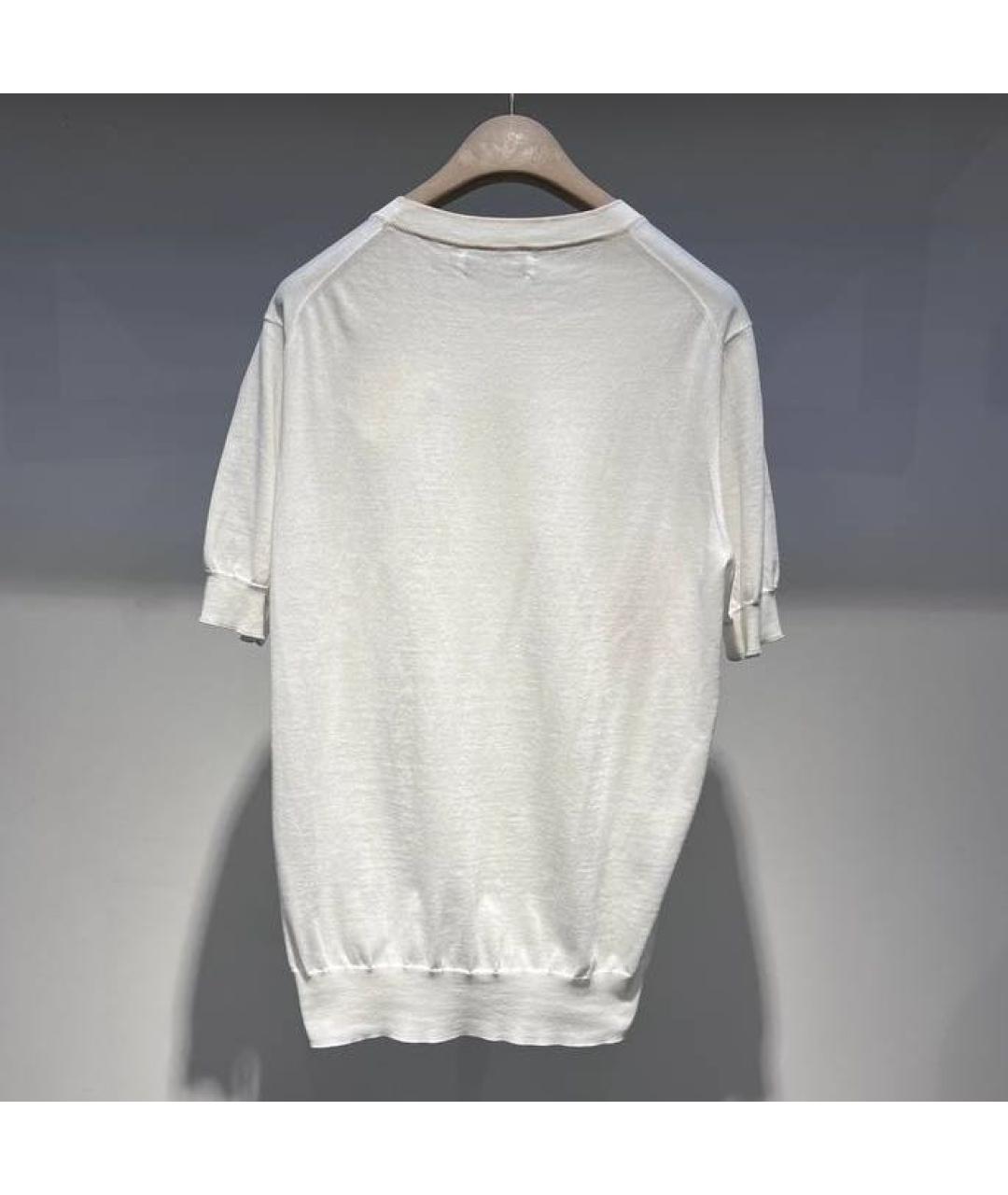 BRUNELLO CUCINELLI Белая хлопковая футболка, фото 2