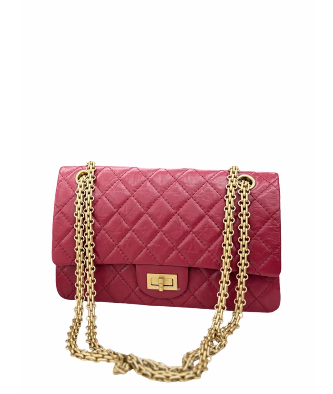 CHANEL Красная кожаная сумка через плечо, фото 1