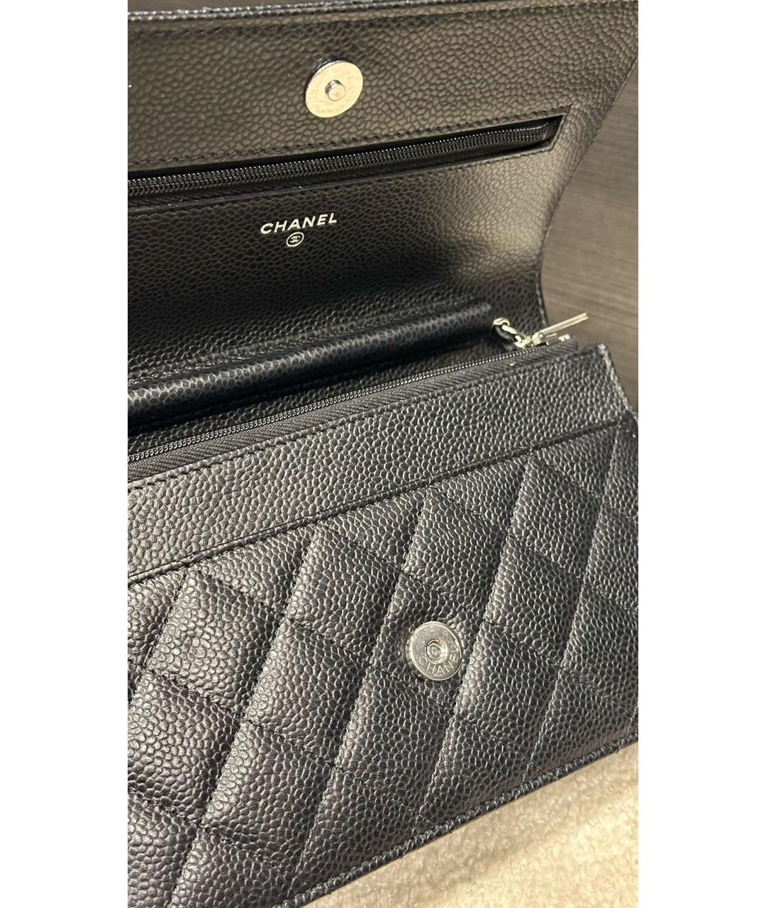 CHANEL Черная кожаная сумка через плечо, фото 4