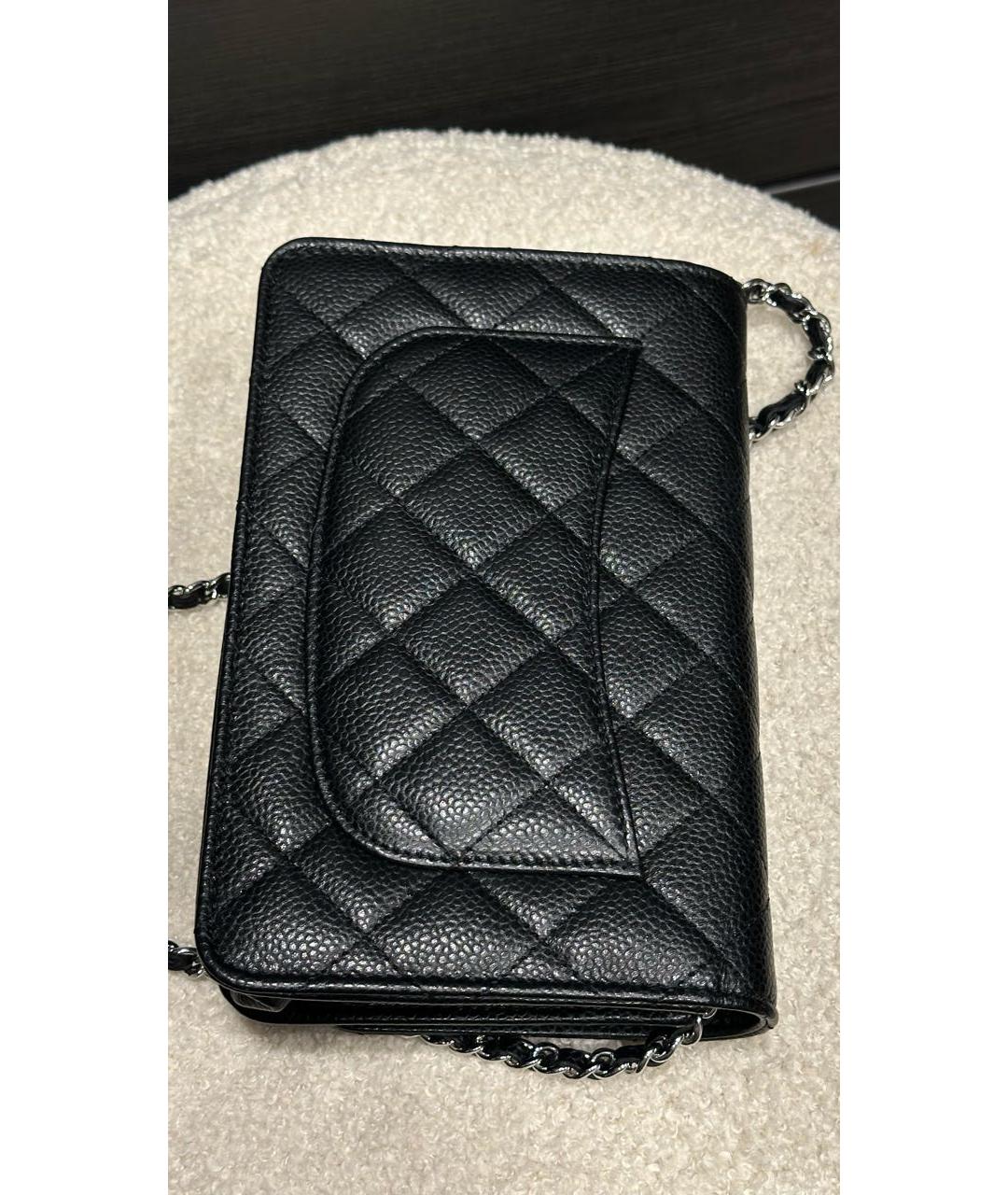 CHANEL Черная кожаная сумка через плечо, фото 3