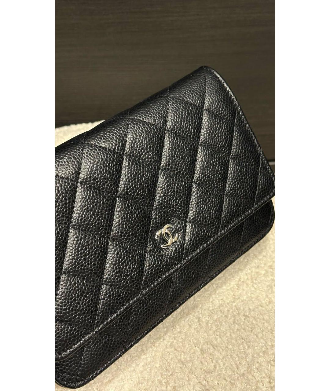 CHANEL Черная кожаная сумка через плечо, фото 2