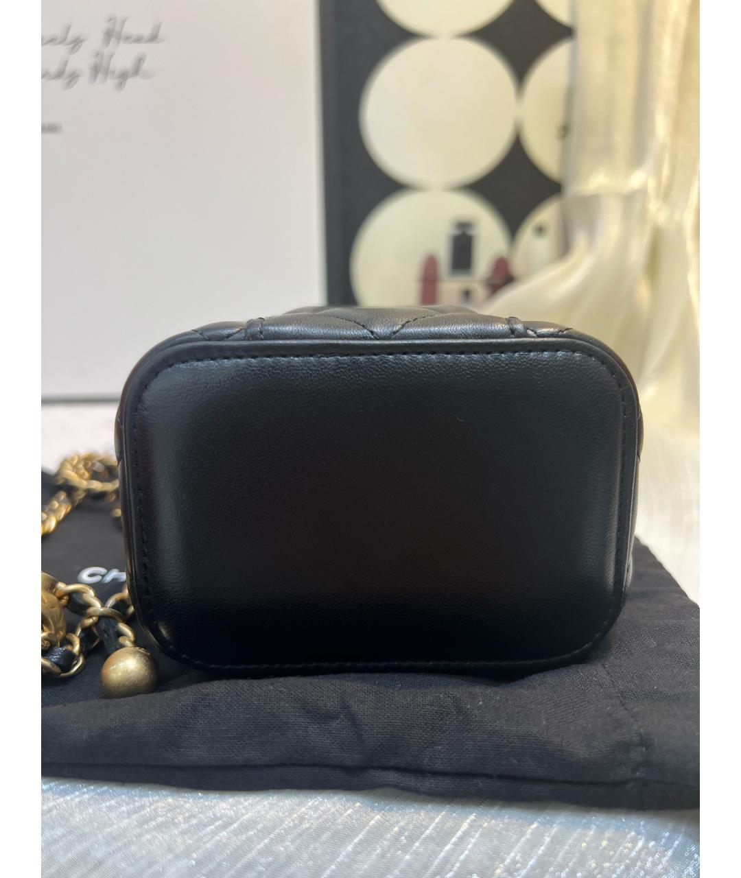 CHANEL Черная кожаная сумка через плечо, фото 5