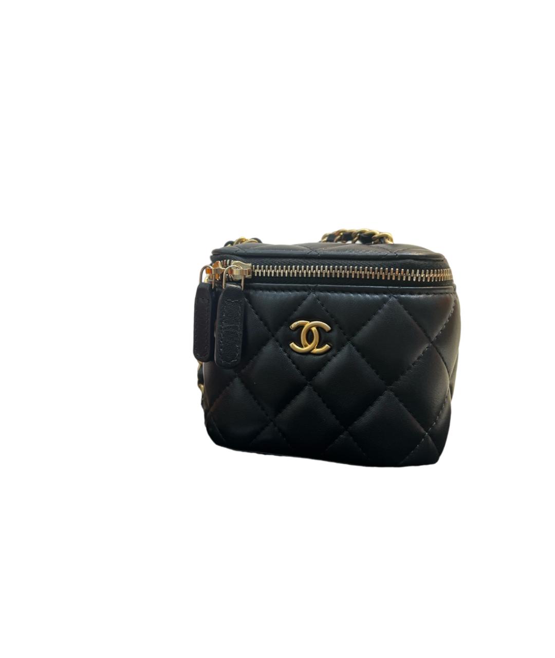 CHANEL Черная кожаная сумка через плечо, фото 7