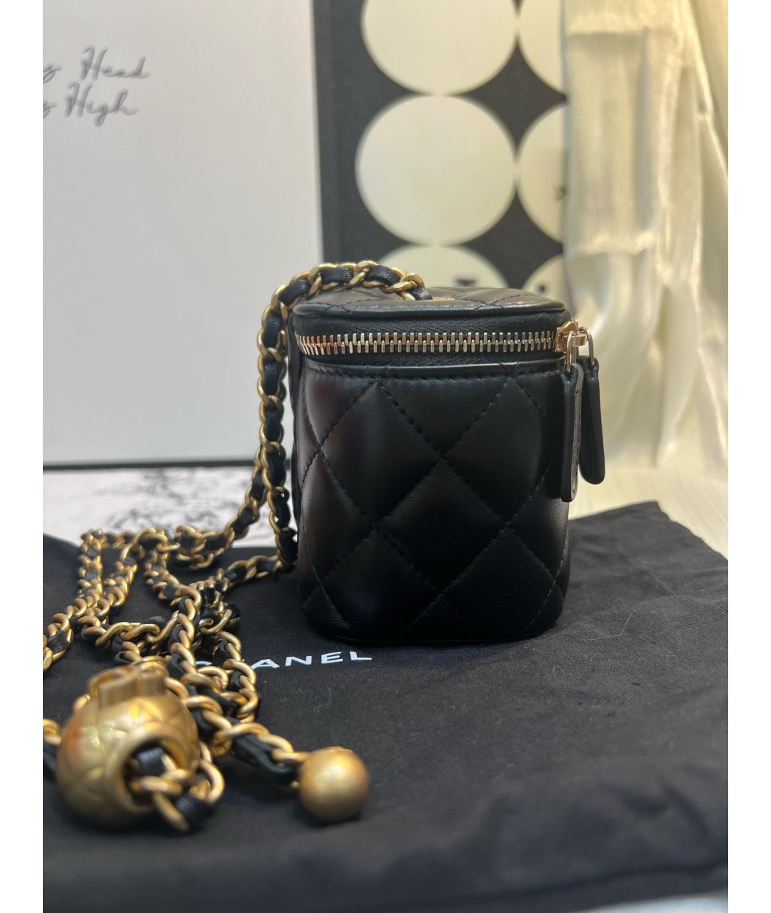 CHANEL Черная кожаная сумка через плечо, фото 3