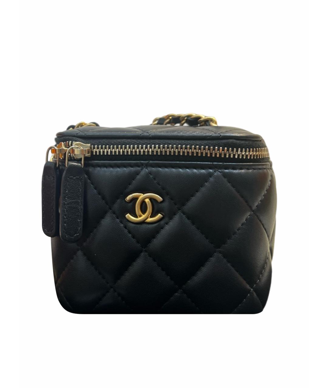 CHANEL Черная кожаная сумка через плечо, фото 1