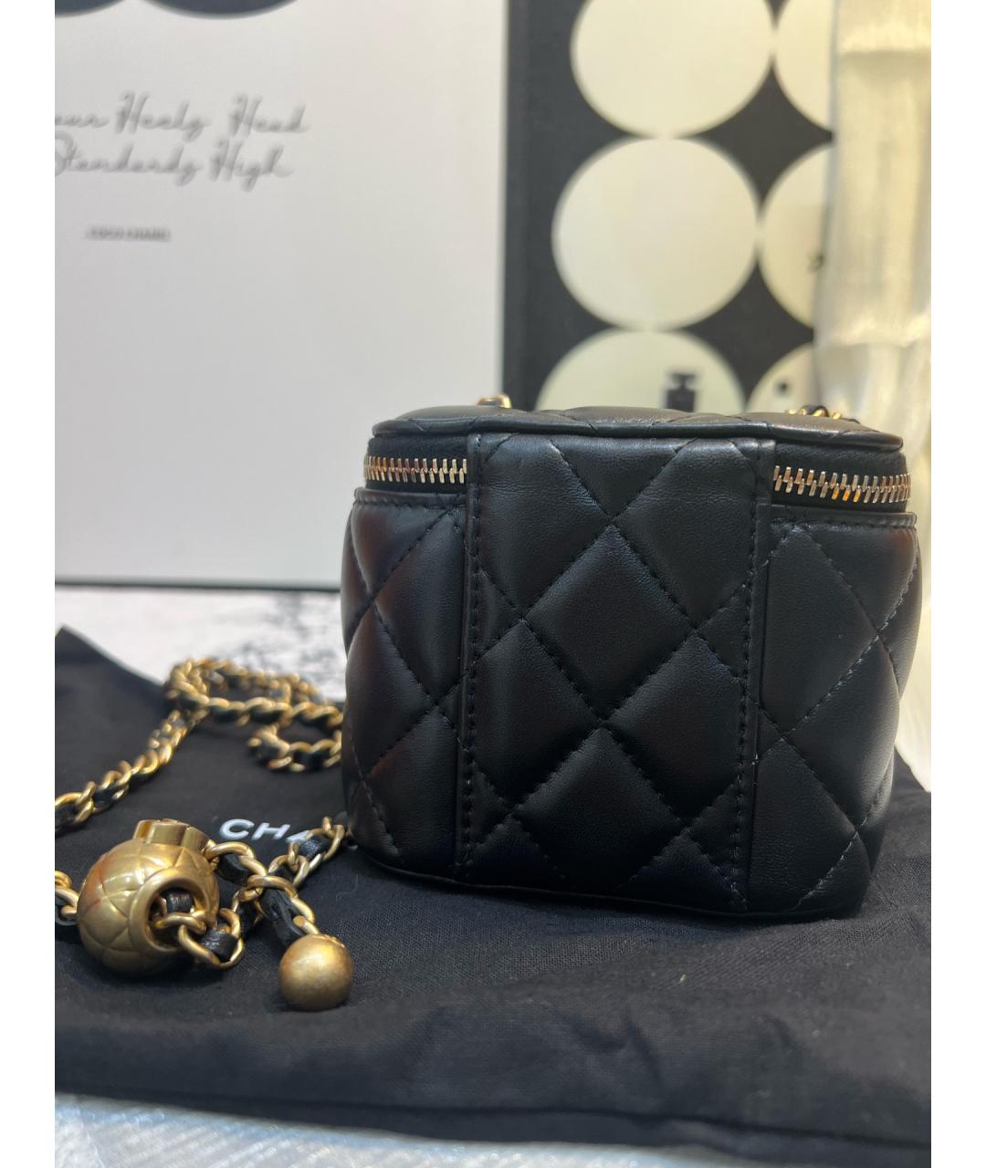 CHANEL Черная кожаная сумка через плечо, фото 4