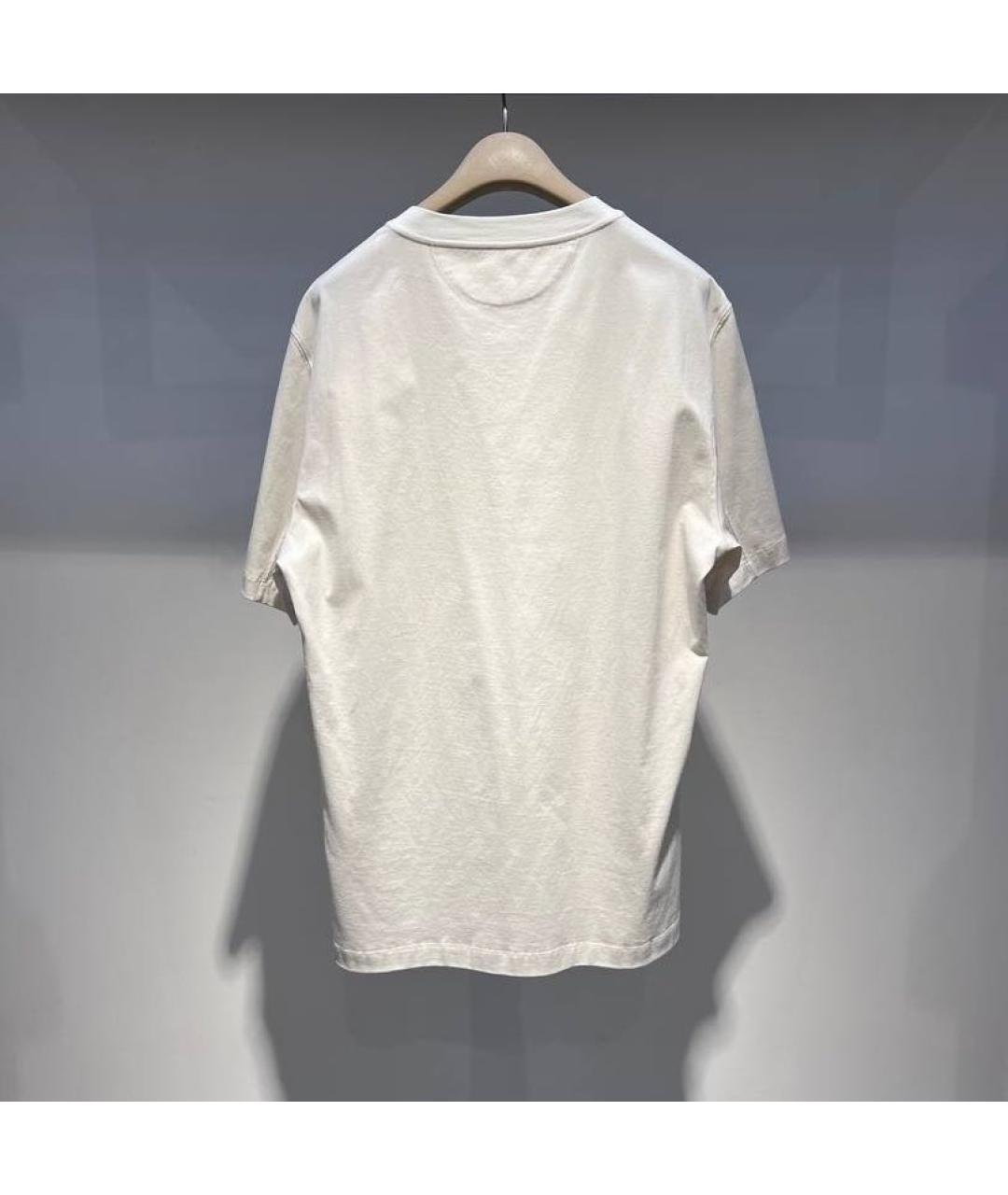 BRUNELLO CUCINELLI Бежевая хлопковая футболка, фото 2