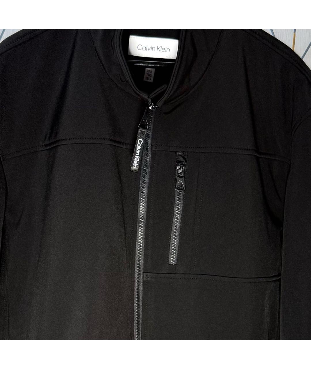 CALVIN KLEIN Черная полиэстеровая куртка, фото 4