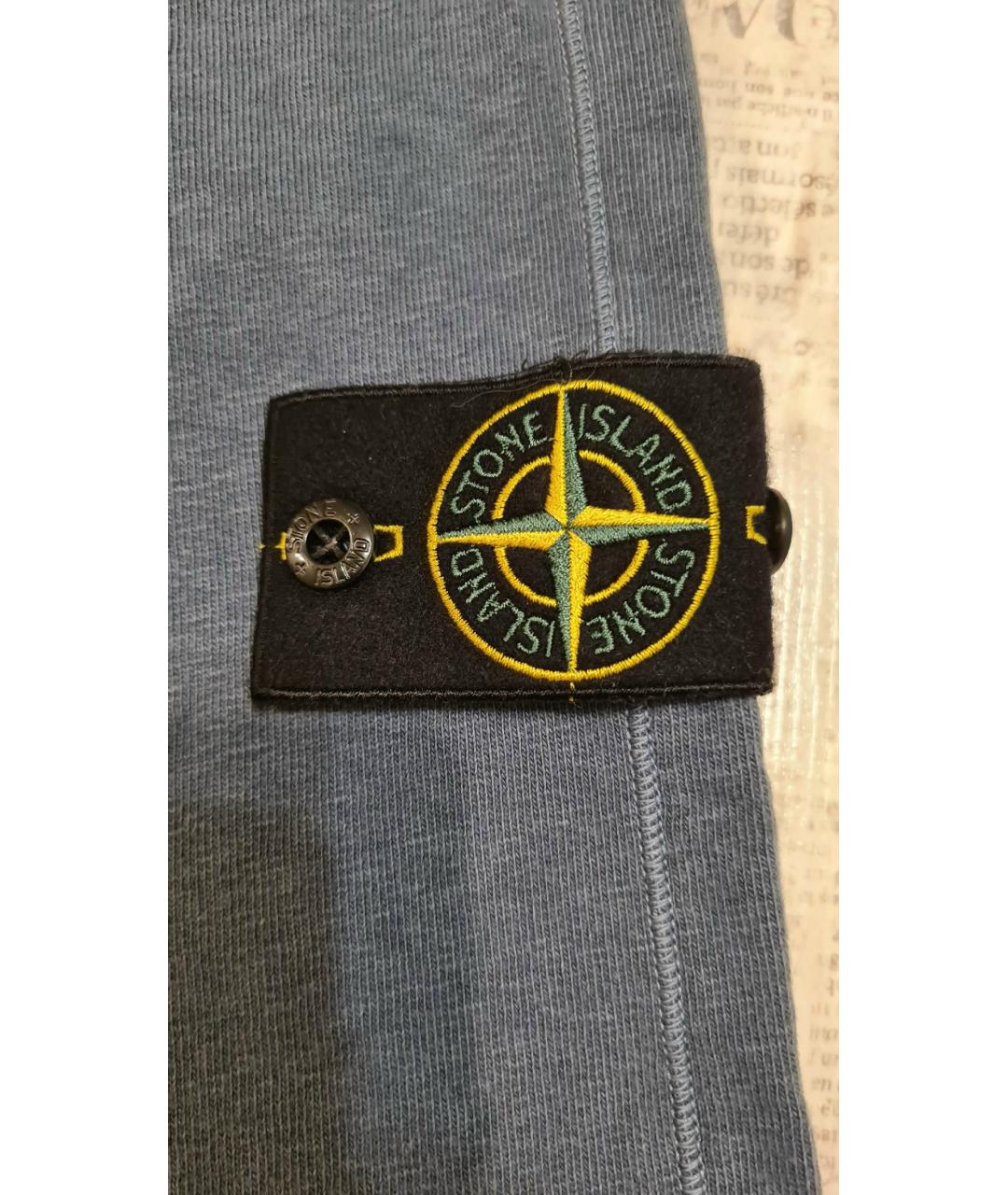 STONE ISLAND Синие хлопковые шорты, фото 5