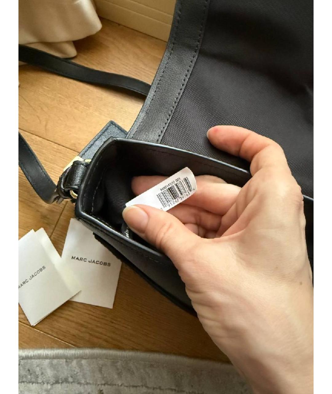 MARC JACOBS Черная кожаная сумка через плечо, фото 2