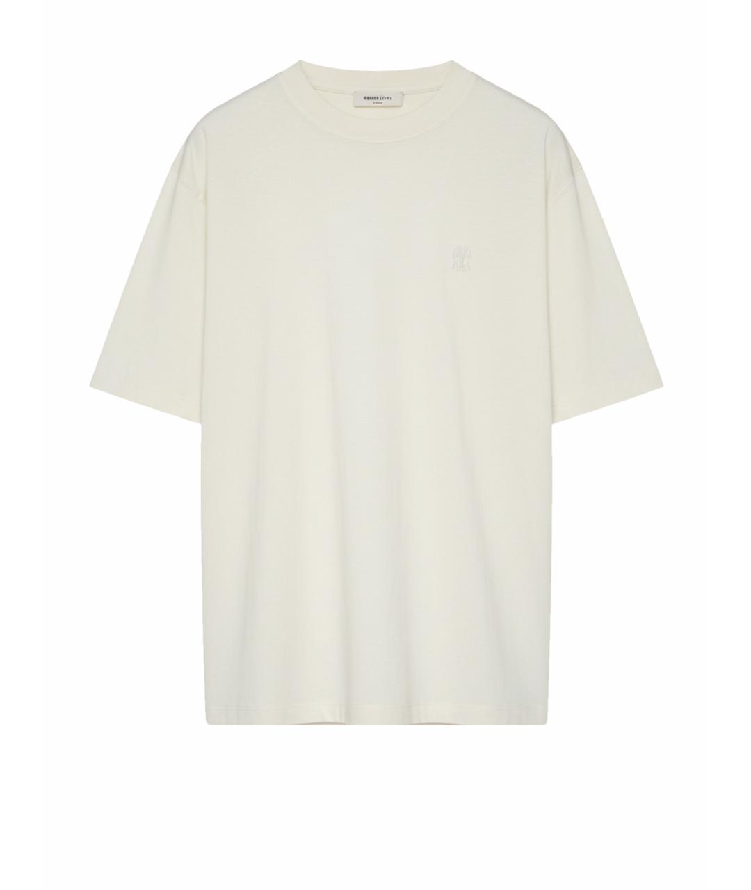 BRUNELLO CUCINELLI Белая хлопковая футболка, фото 1