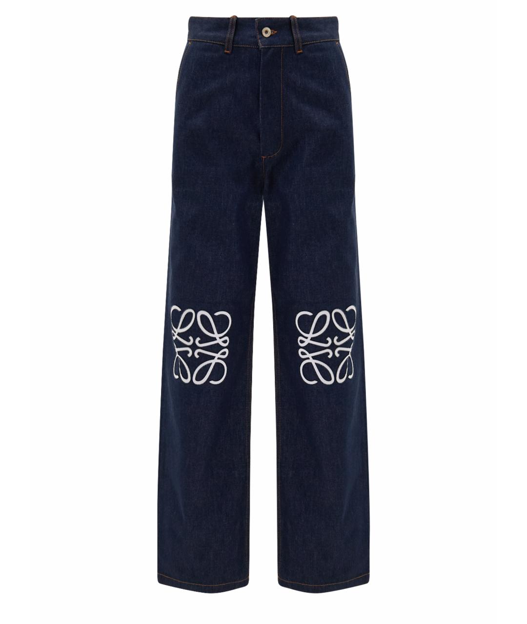 LOEWE Синие хлопковые прямые джинсы, фото 1
