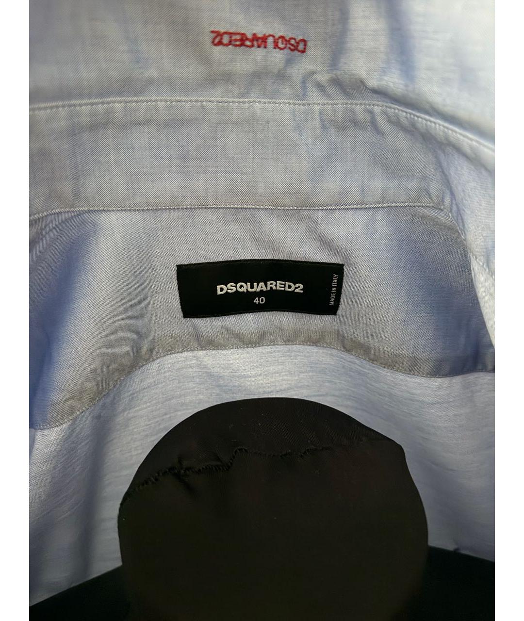 DSQUARED2 Голубая хлопковая рубашка, фото 5