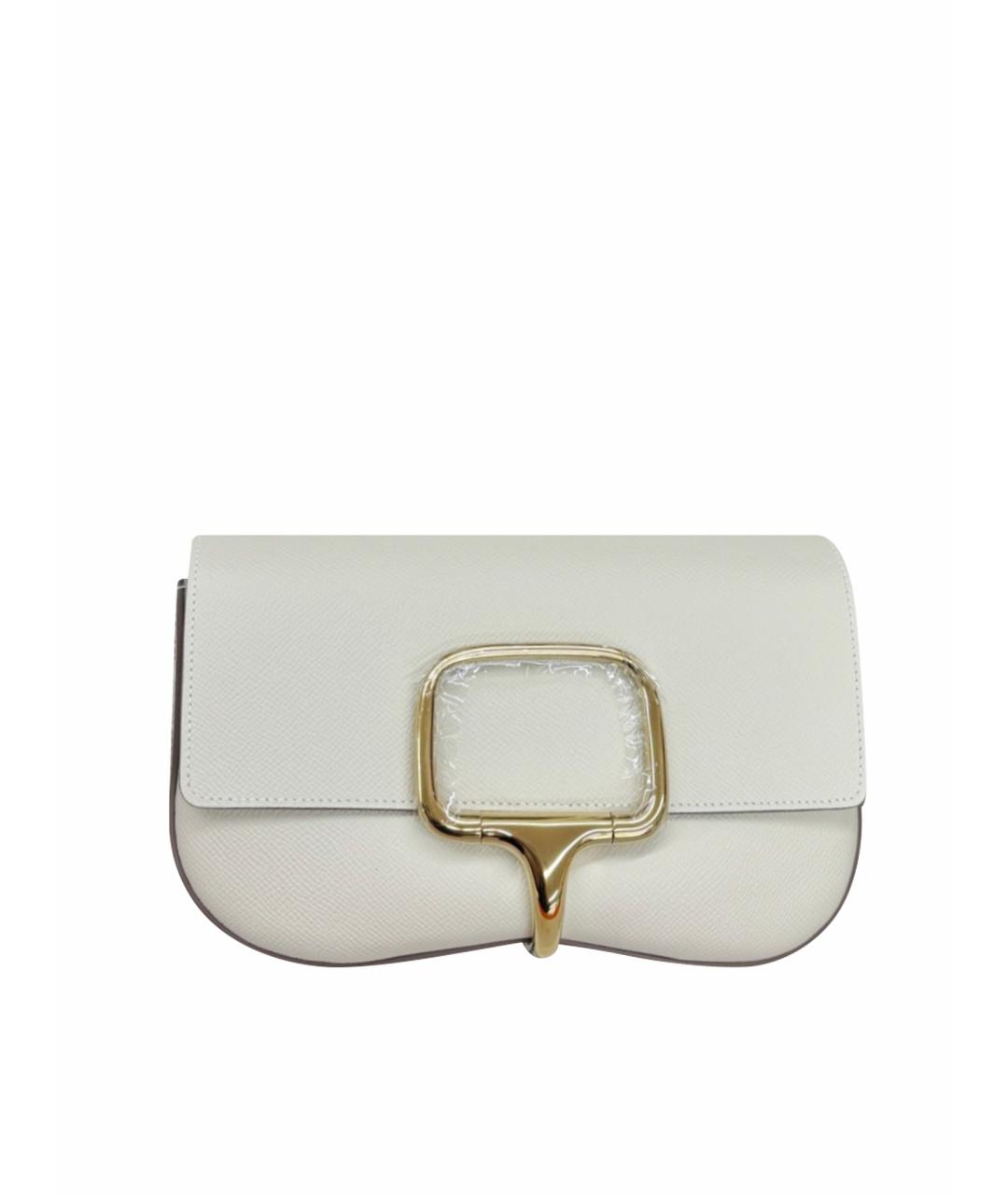 HERMES Белая кожаная сумка через плечо, фото 1
