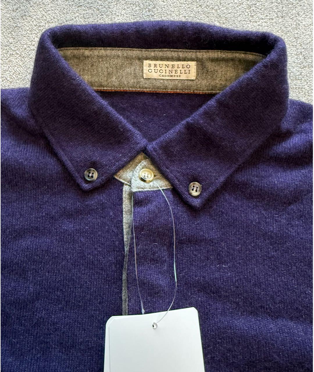 BRUNELLO CUCINELLI Фиолетовый кашемировый джемпер / свитер, фото 3