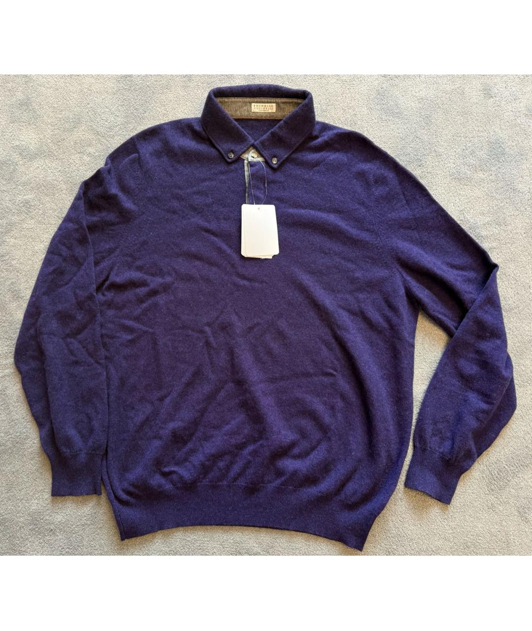 BRUNELLO CUCINELLI Фиолетовый кашемировый джемпер / свитер, фото 9