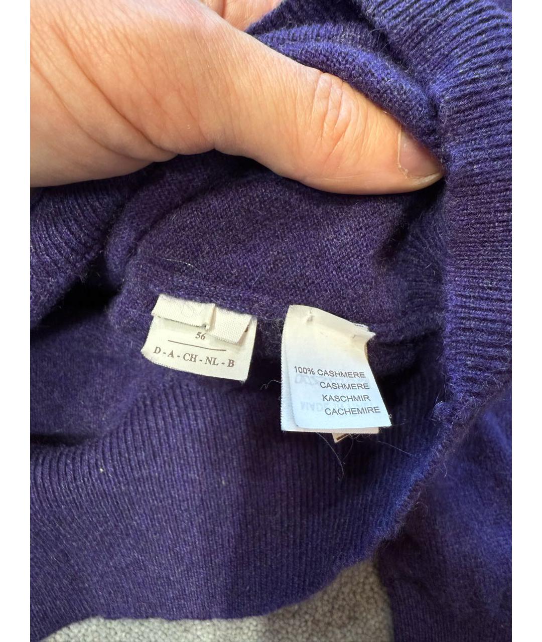 BRUNELLO CUCINELLI Фиолетовый кашемировый джемпер / свитер, фото 4