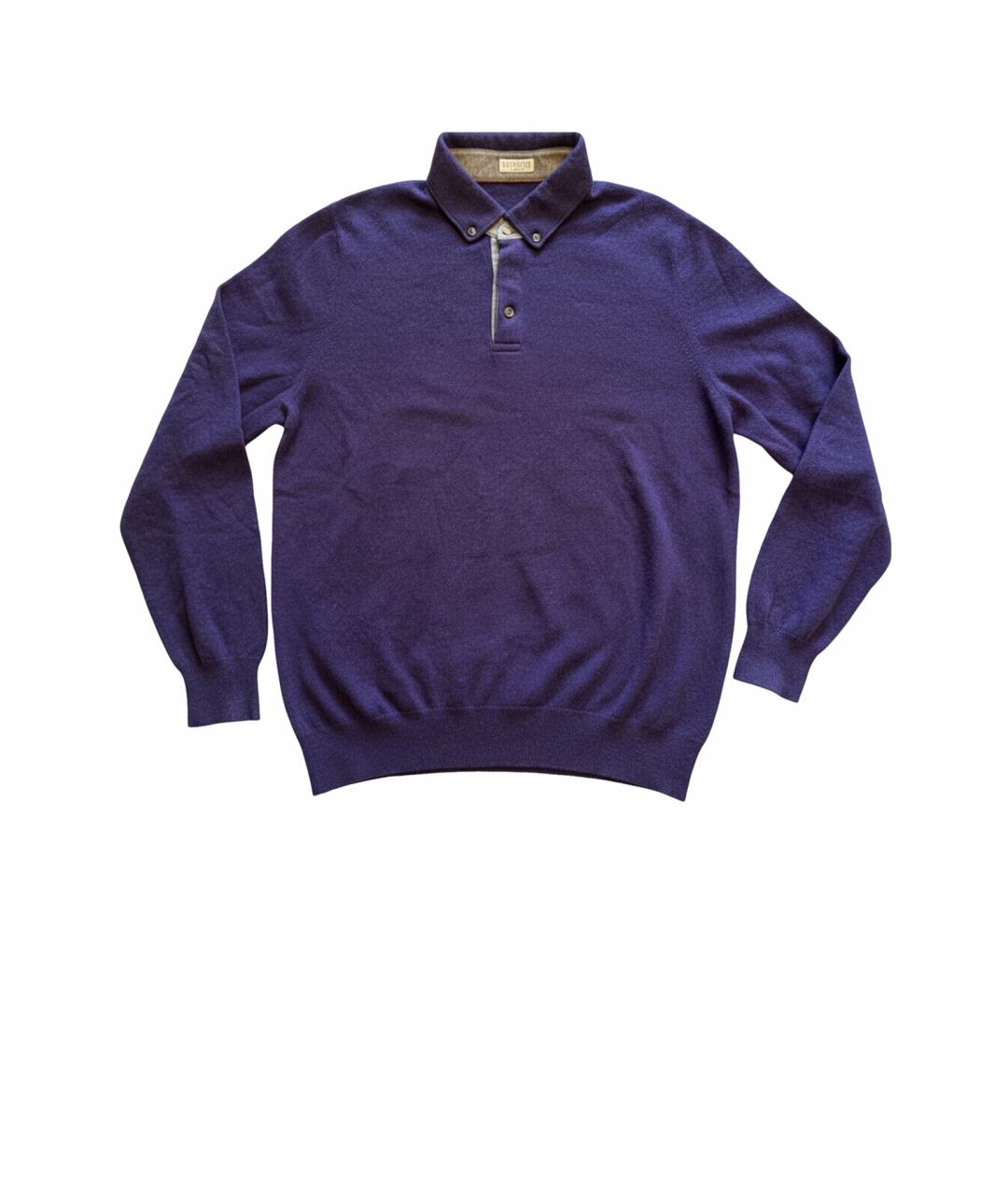 BRUNELLO CUCINELLI Фиолетовый кашемировый джемпер / свитер, фото 1