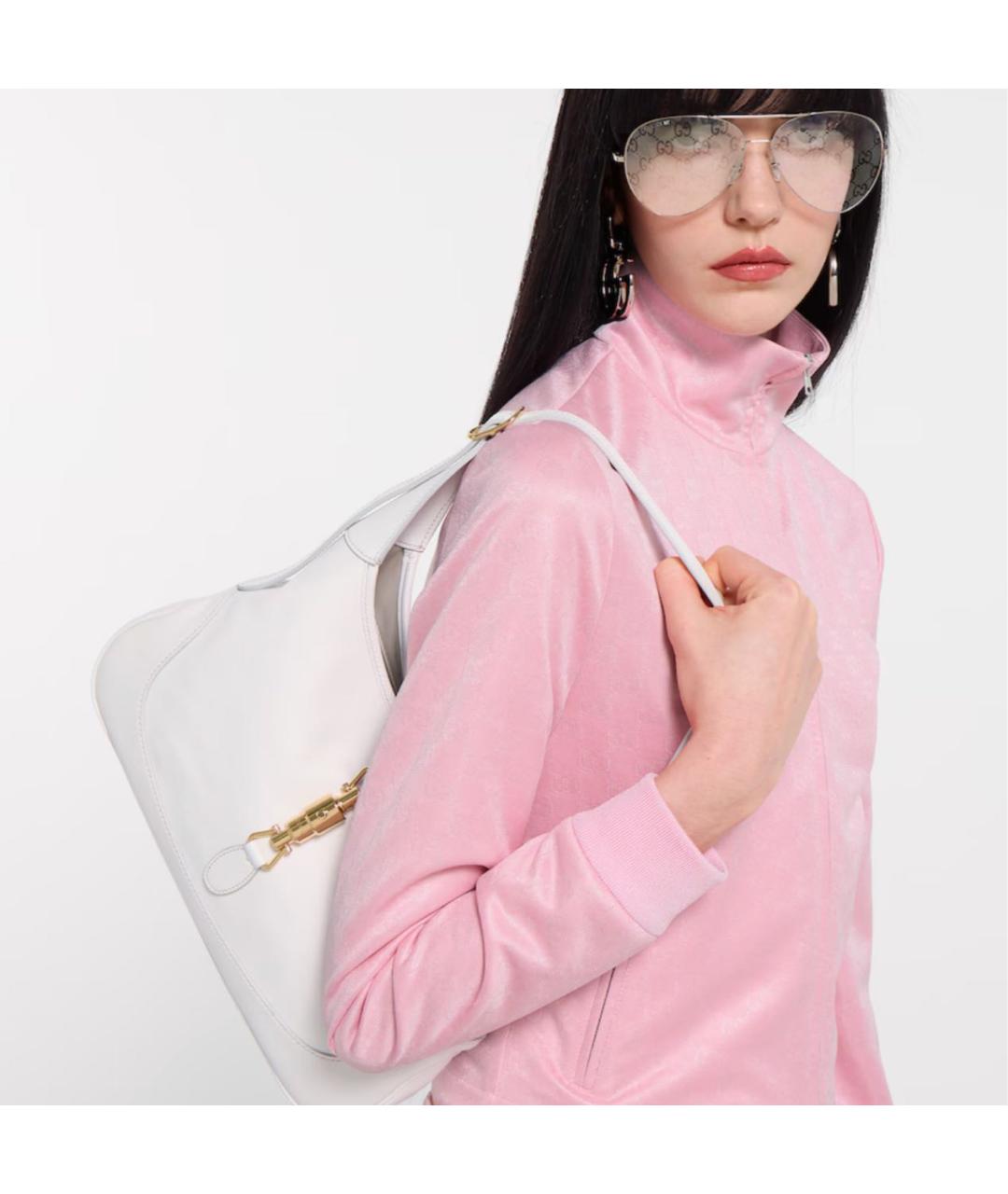 GUCCI Белая кожаная сумка тоут, фото 3