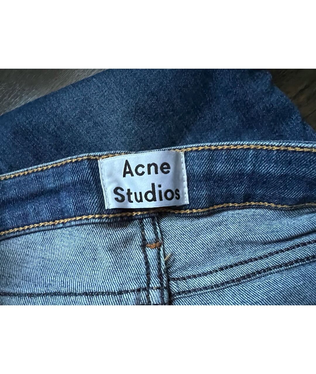 ACNE STUDIOS Синие хлопко-эластановые джинсы скинни, фото 3