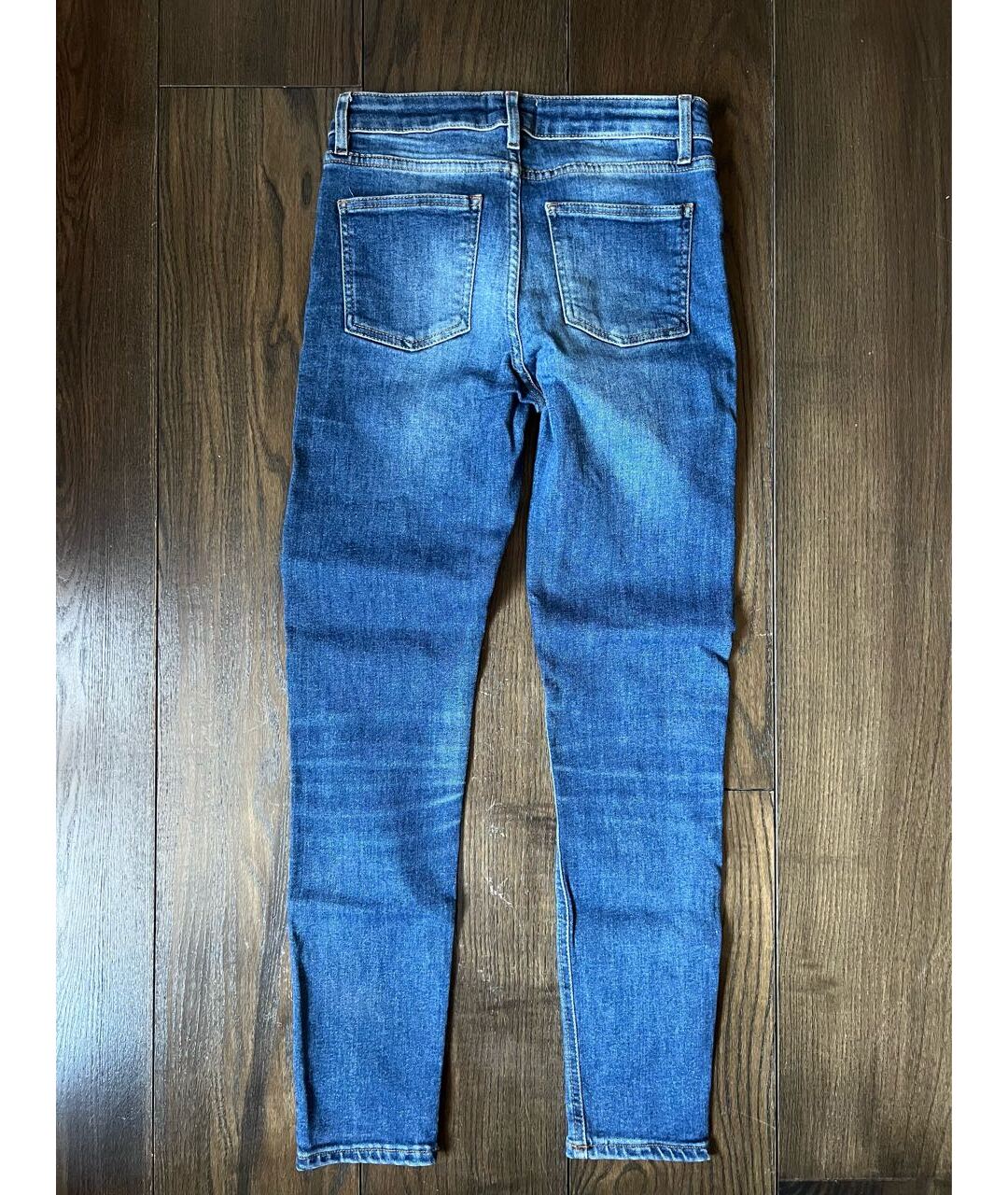ACNE STUDIOS Синие хлопко-эластановые джинсы скинни, фото 2