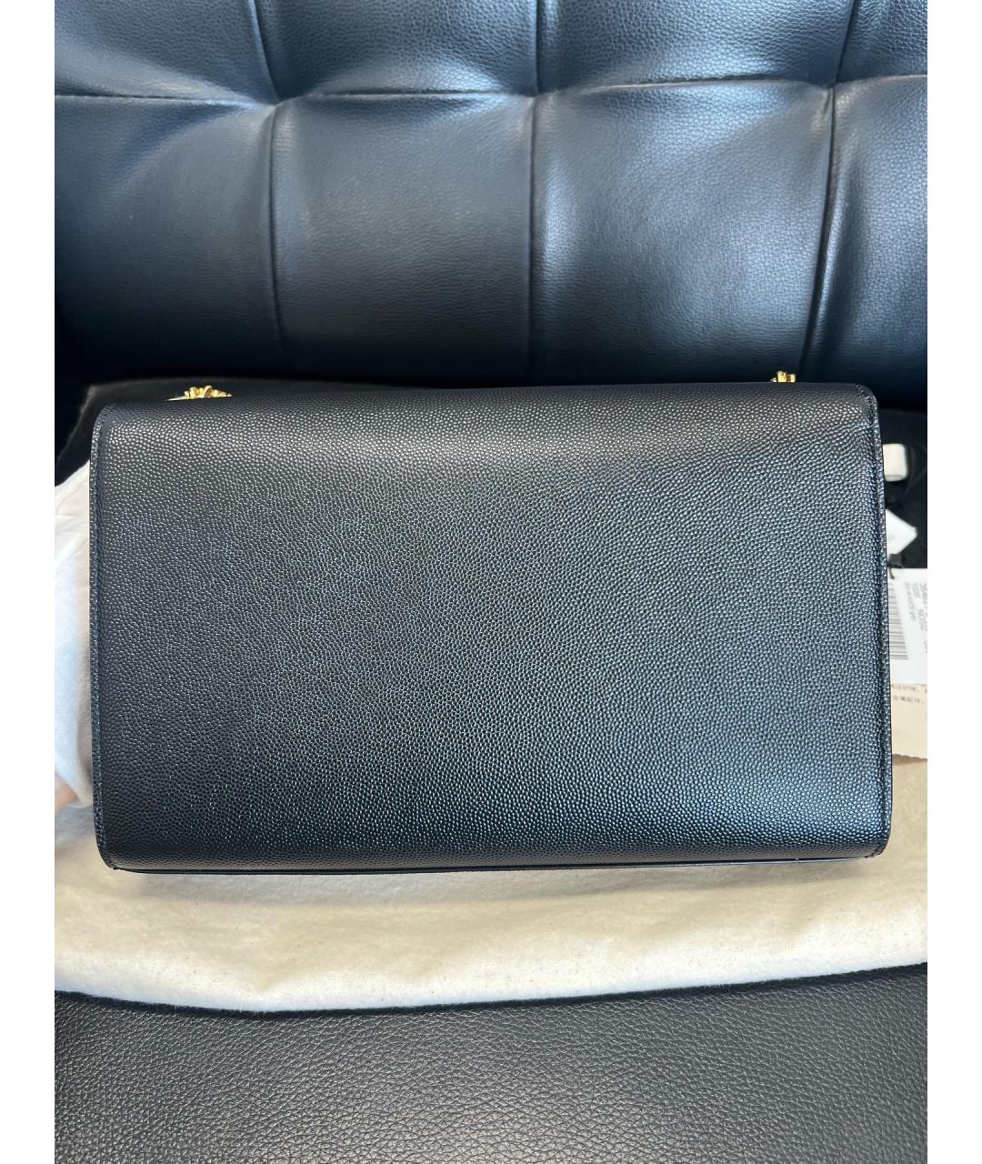 YVES SAINT LAURENT BEAUTY Черная кожаная сумка через плечо, фото 4