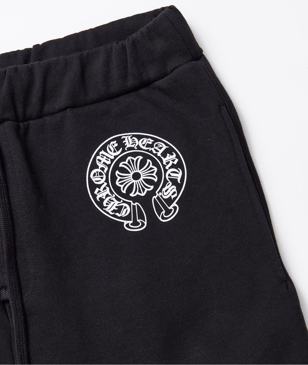 CHROME HEARTS Черные хлопковые повседневные брюки, фото 3