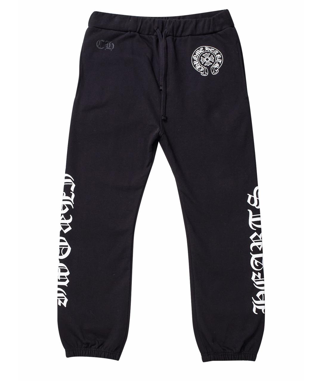 CHROME HEARTS Черные хлопковые повседневные брюки, фото 1