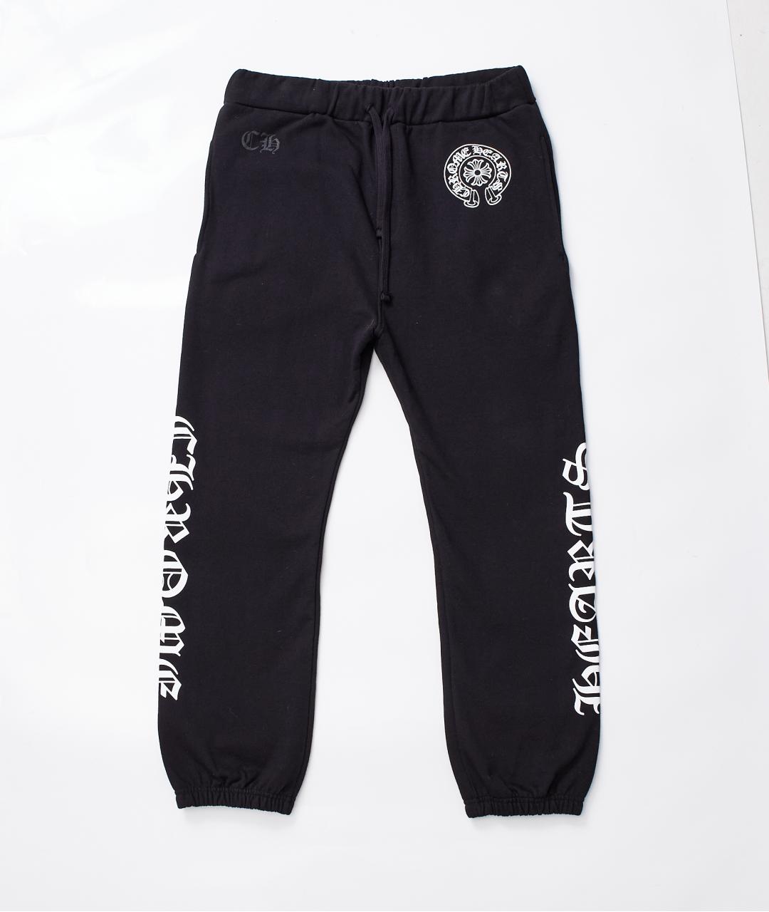 CHROME HEARTS Черные хлопковые повседневные брюки, фото 4