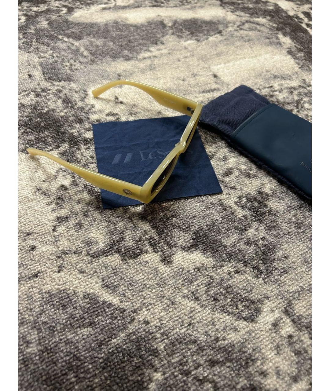 LE SPECS Горчичные пластиковые солнцезащитные очки, фото 4