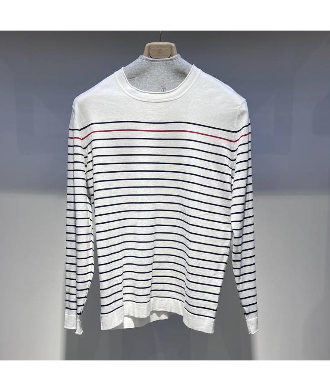 BRUNELLO CUCINELLI Белый хлопковый джемпер / свитер, фото 4