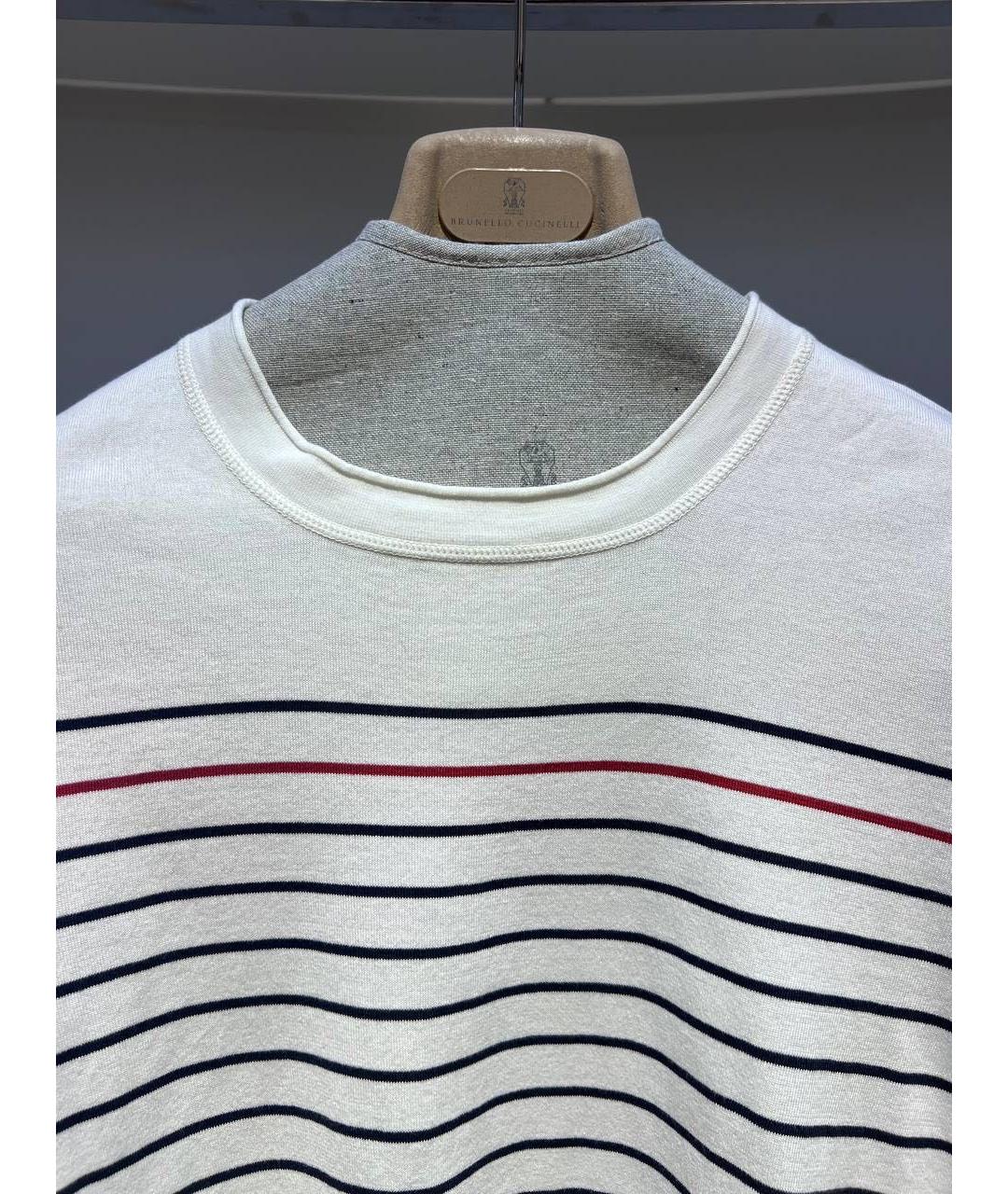 BRUNELLO CUCINELLI Белый хлопковый джемпер / свитер, фото 3