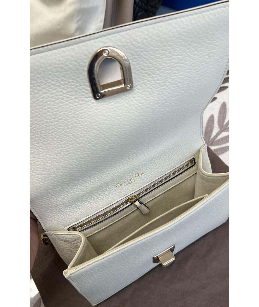 DIOR BEAUTY Бежевая кожаная сумка через плечо, фото 4