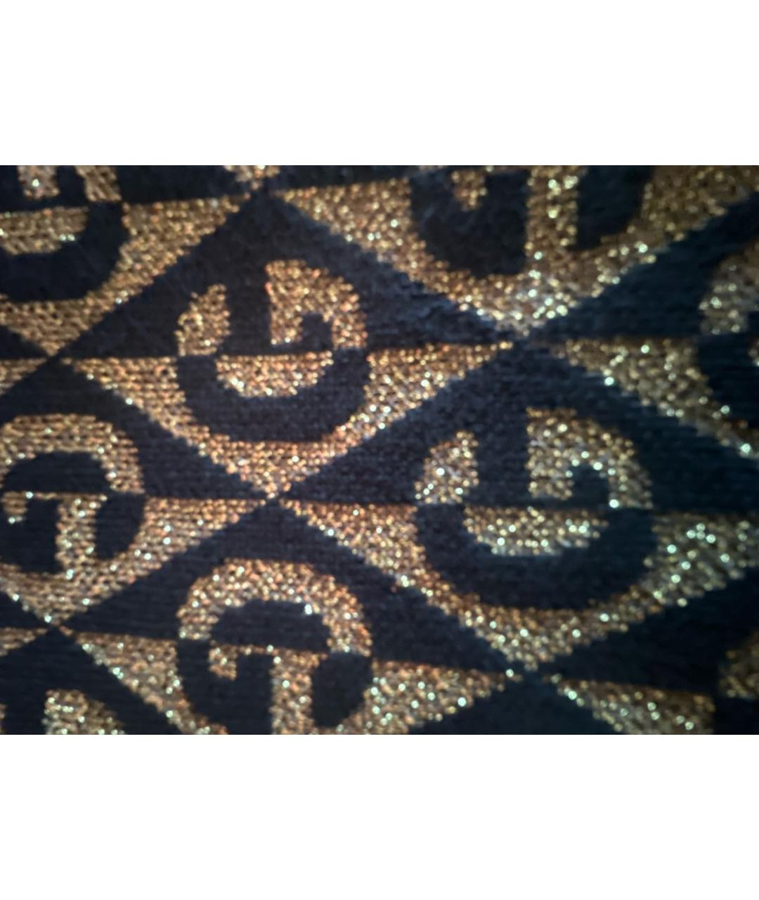 GUCCI Золотая шерстяная юбка миди, фото 6