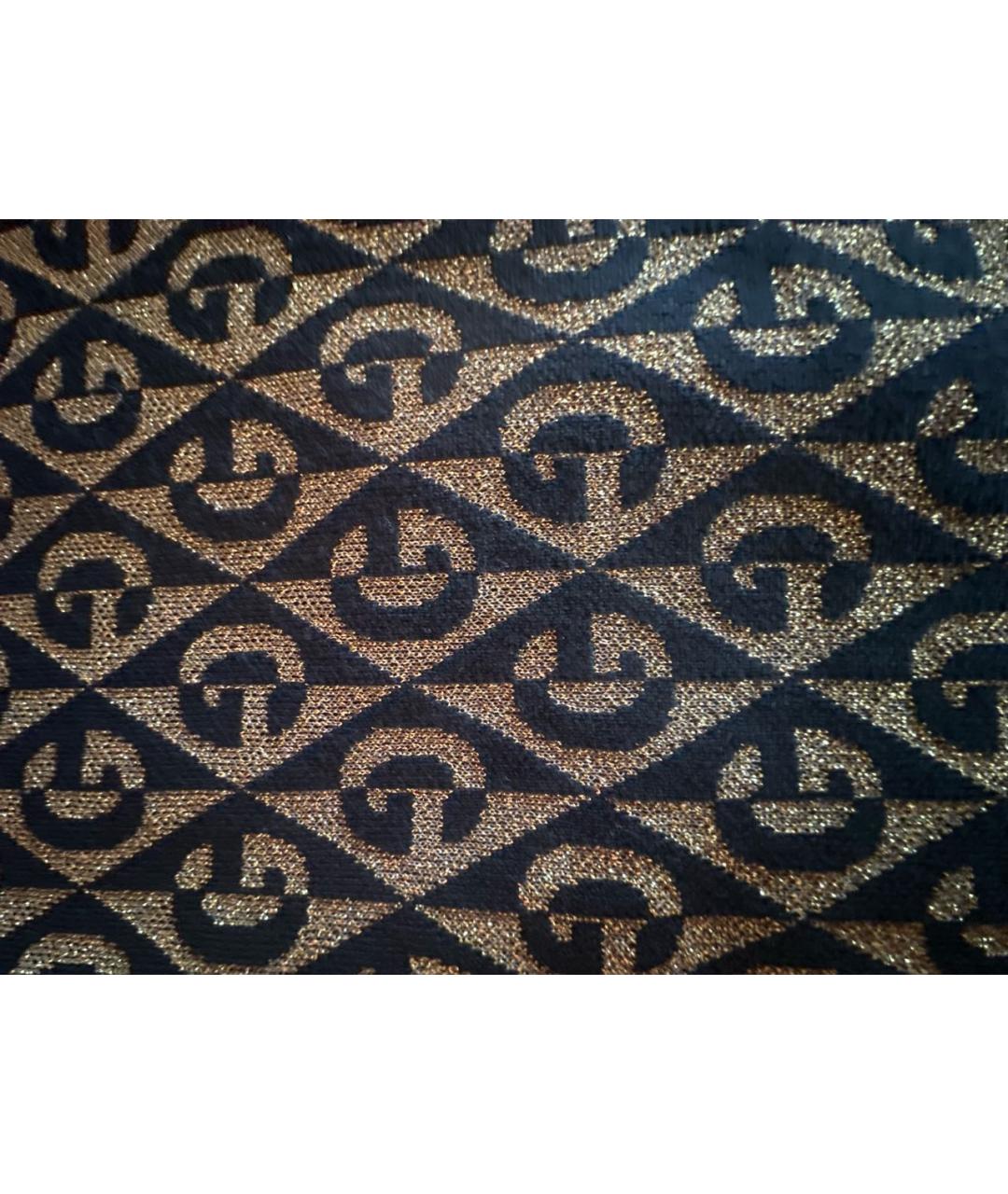 GUCCI Золотая шерстяная юбка миди, фото 5