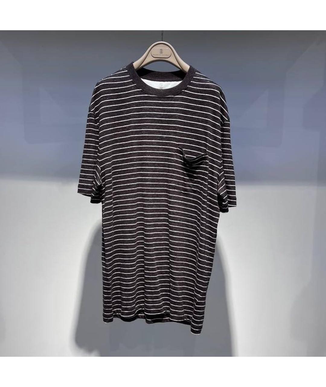 BRUNELLO CUCINELLI Черная футболка, фото 4