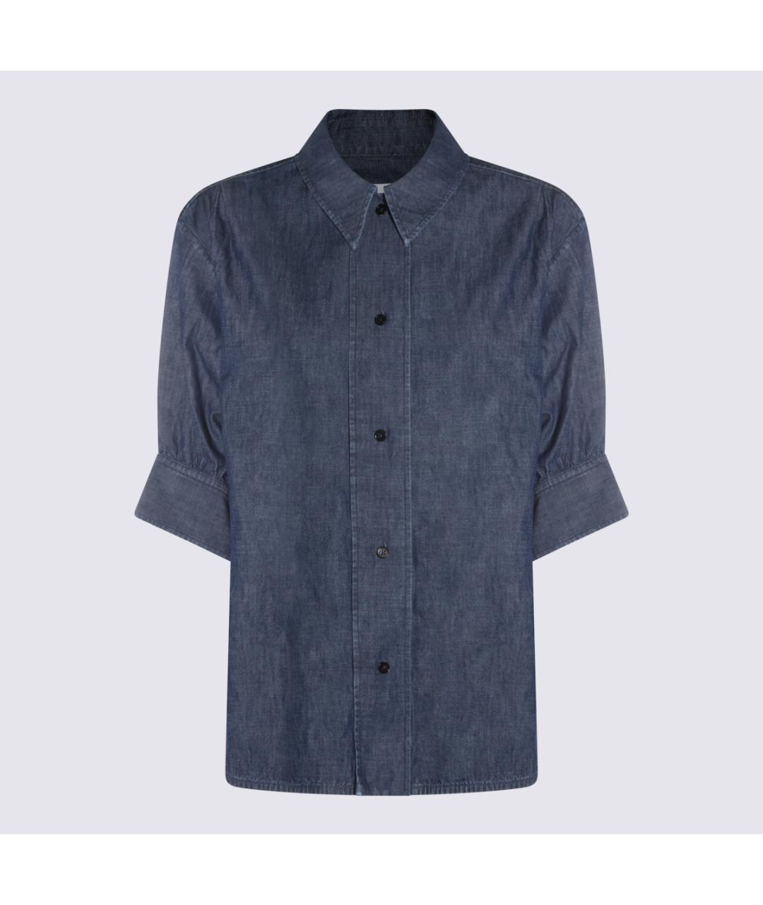 JIL SANDER Синяя хлопковая рубашка, фото 5