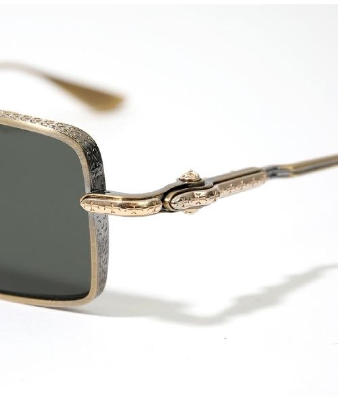 CHROME HEARTS Золотые металлические солнцезащитные очки, фото 4