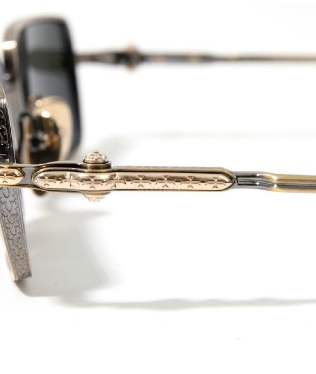 CHROME HEARTS Золотые металлические солнцезащитные очки, фото 5