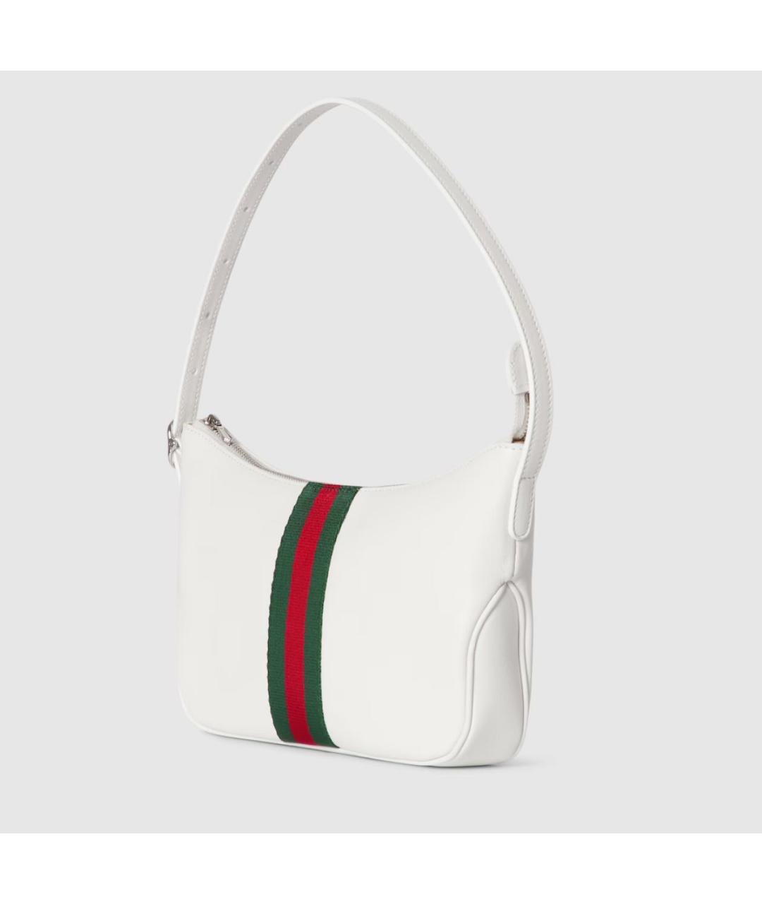 GUCCI Белая кожаная сумка с короткими ручками, фото 3