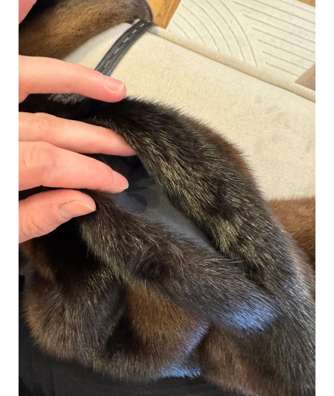 FENDI Коричневая меховая шуба, фото 7