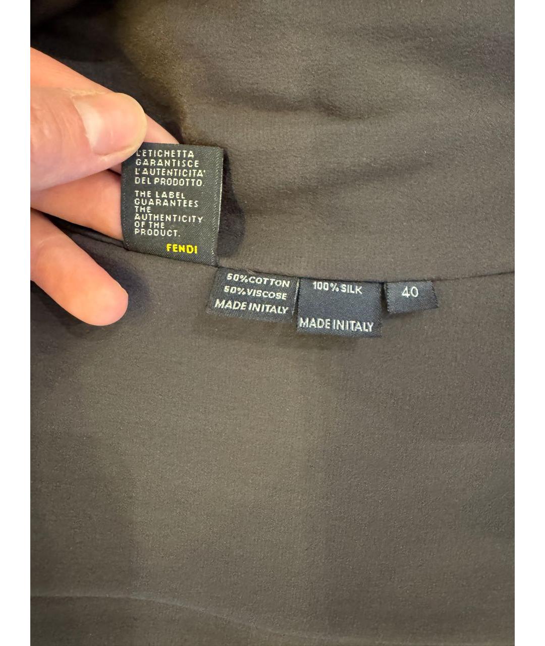 FENDI Коричневая меховая шуба, фото 6