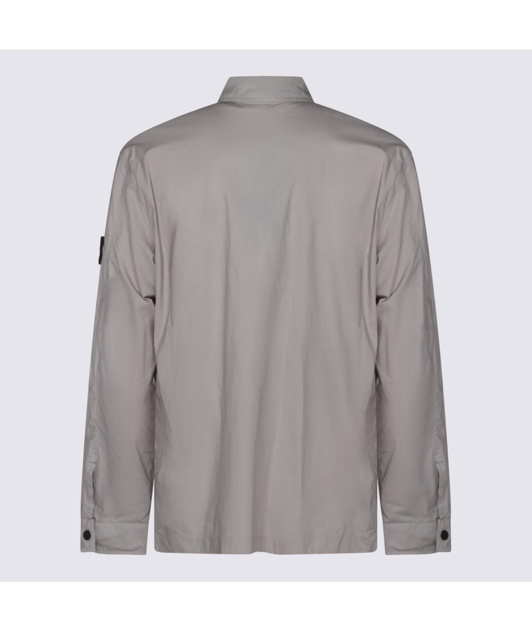 STONE ISLAND Серая хлопковая кэжуал рубашка, фото 2