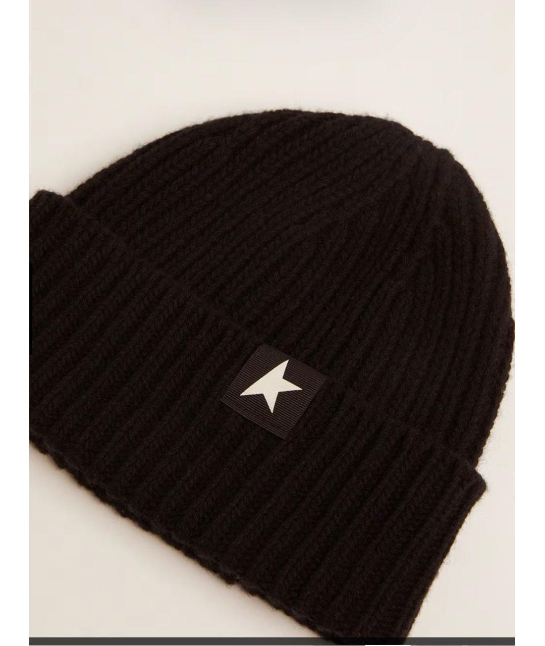 GOLDEN GOOSE DELUXE BRAND Черная шерстяная шапка, фото 2