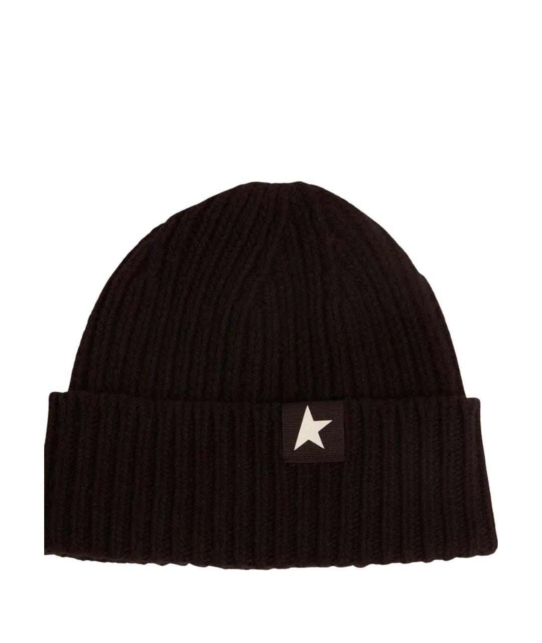 GOLDEN GOOSE DELUXE BRAND Черная шерстяная шапка, фото 1