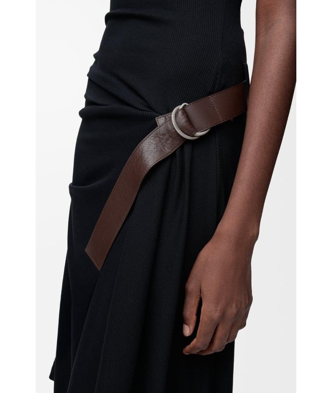 LOEWE Черное хлопковое повседневное платье, фото 4